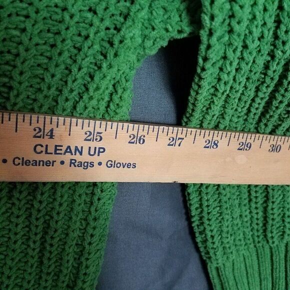 Aerie XS Green Chenille Turtleneck Sweater Fuzzy Cozy Spring Green Sweater XS - Picture 3 of 13